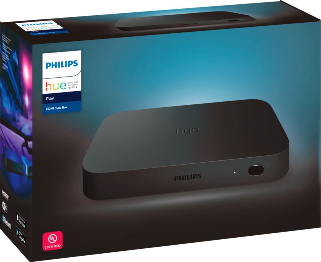 Philips Hue cheapest Play HDMI Sync Box Only, HDMI 4K 4 HDMI in 1 Out (555227) Black