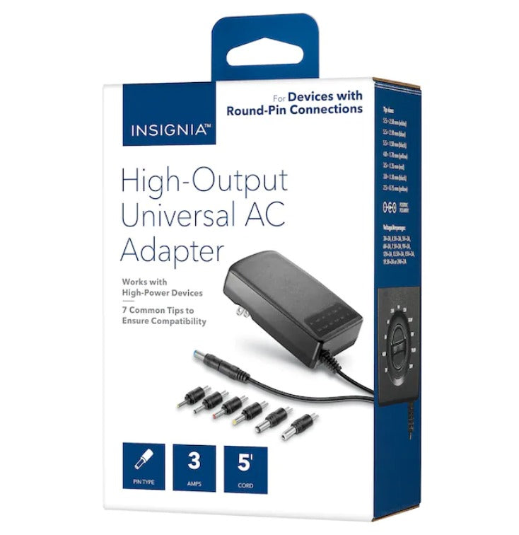 Insignia™ 15.6 W 4.9 ft Universal AC Adapter Black NS-AC1200 - Best Buy