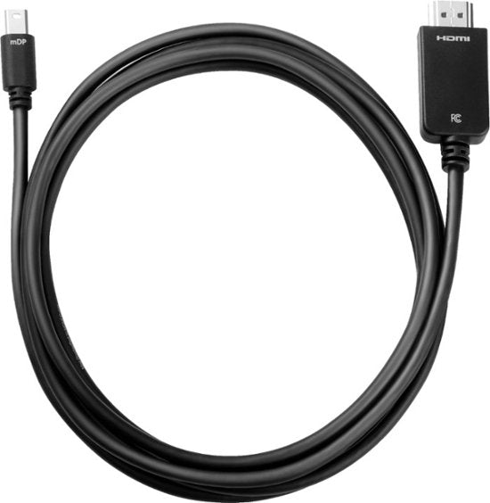Best Buy essentials™ - BE-PCMDHD6 6' Mini DisplayPort to HDMI Cable - Black