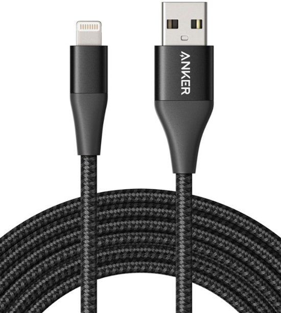 Anker - A8452H13-1 Powerline+ II USB-A to Lightning Cable 3-ft